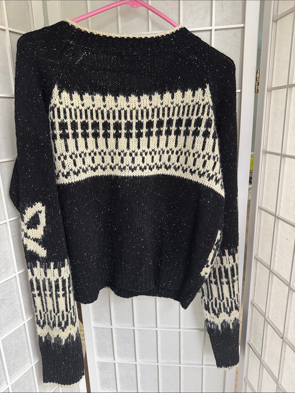 Blu Pepper Black & Cream Swan Knit Cardigan - Picture 3 of 6